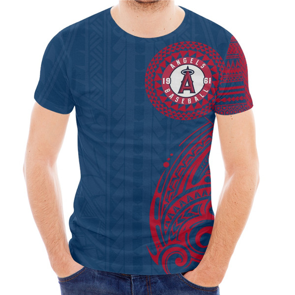 Men's Los Angeles Angels Blue T-Shirt