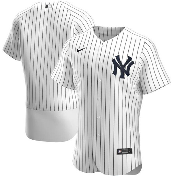 Men's New York Yankees White Flex Base Stitched Jersey