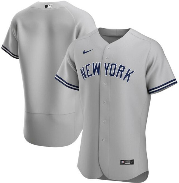 Men's New York Yankees Grey Flex Base Stitched MLB Jersey