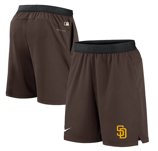 Men's San Diego Padres Brown Shorts - Click Image to Close