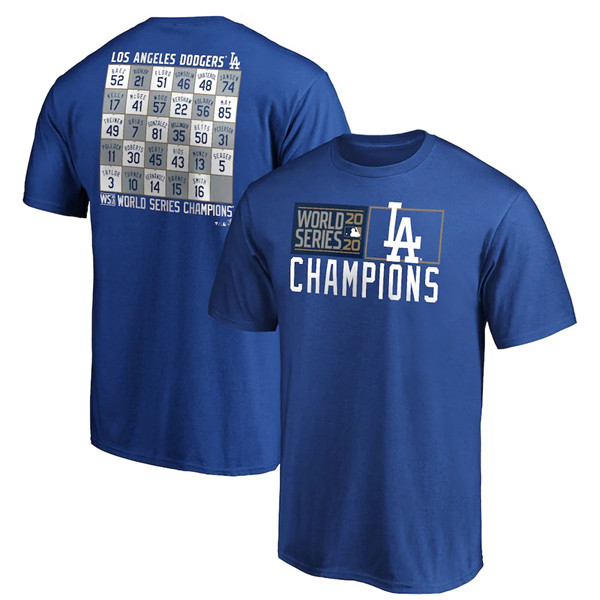 Men's Los Angeles Dodgers Royal 2020 World Series Champions T-shirt