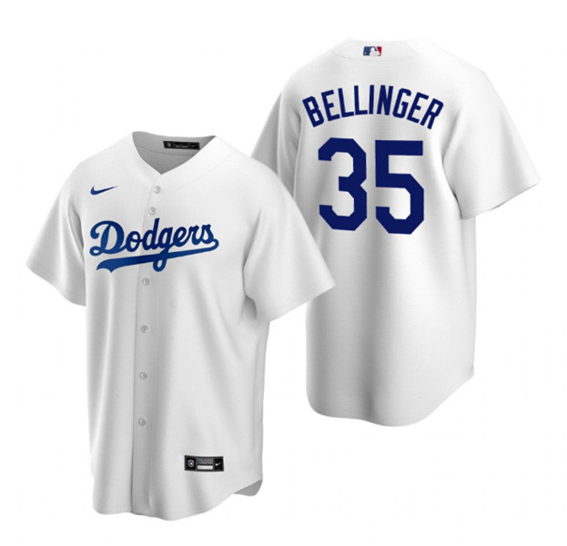 Men's Los Angeles Dodgers #35 Cody Bellinger White Stitched MLB Jersey