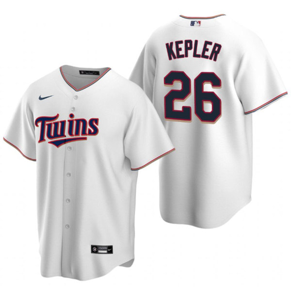 Men's Minnesota Twins #26 Max Kepler White Cool Base Stitched Jersey - Click Image to Close