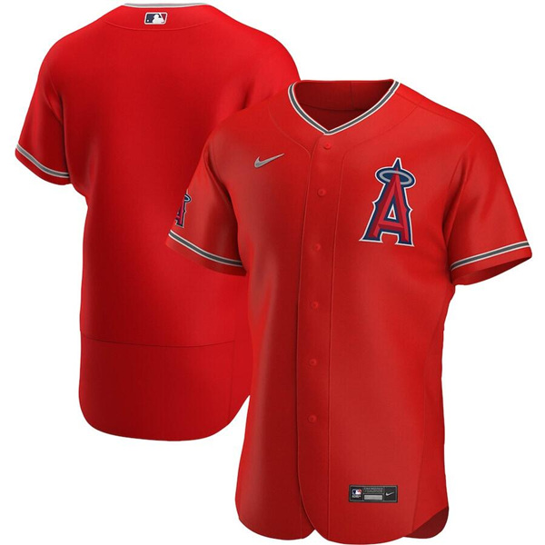 Men's Los Angeles Angels Red Alternate Team Logo Stittched Jersey - Click Image to Close