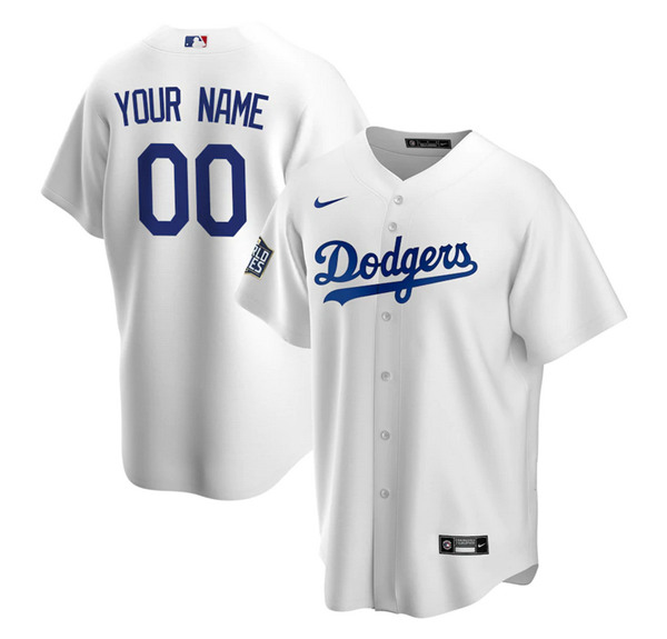 Men's Los Angeles Dodgers ACTIVE PLAYER Custom White 2020 World Series Bound Stitched MLB Jersey