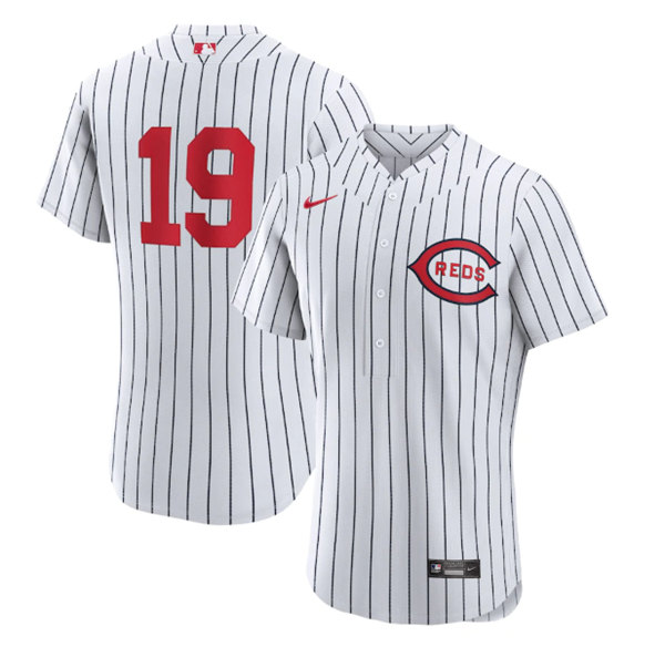 Men's Cincinnati Reds #19 Joey Votto White 2022 Field of Dreams Stitched Baseball Jersey