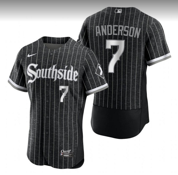 Men's Chicago White Sox #7 Tim Anderson City Connect Flex Base Stitched Jersey - Click Image to Close