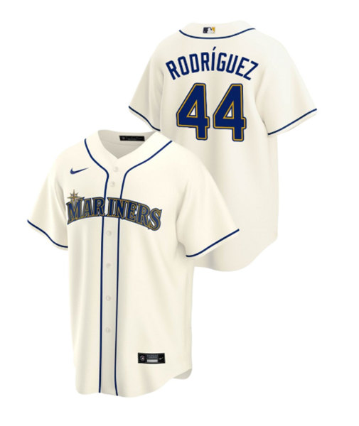 Men's Seattle Mariners #44 Julio Rodriguez Cream Cool Base Stitched Jersey