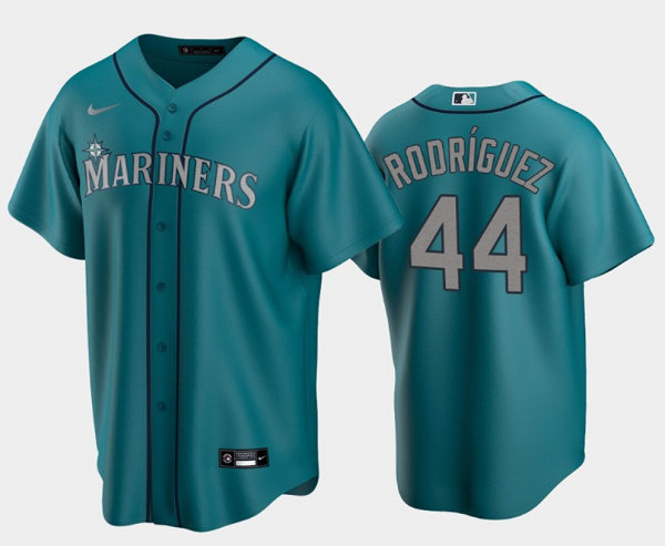 Men's Seattle Mariners #44 Julio Rodr??guez Aqua Cool Base Stitched Jersey