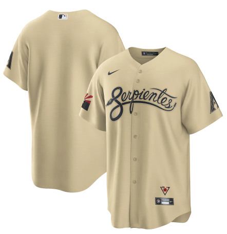 Men's Arizona Diamondbacks Blank 2021 Gold City Connect Cool Base Stitched MLB Jersey