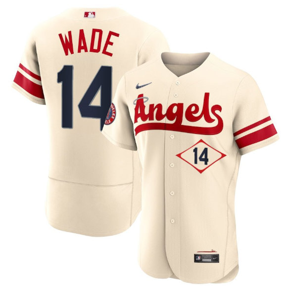 Men's Los Angeles Angels #14 Tyler Wade 2022 Cream City Connect Flex Base Stitched Jersey - Click Image to Close