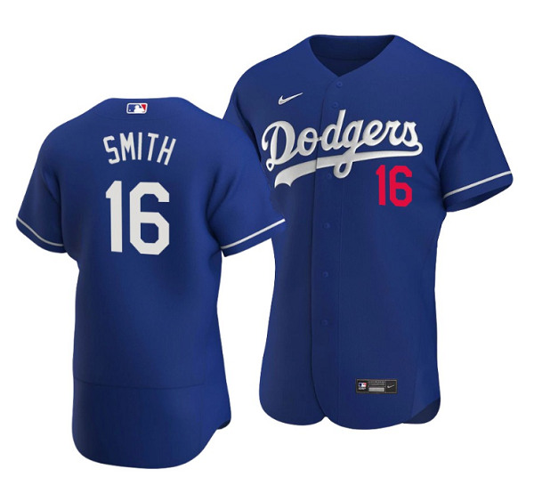 Men's Los Angeles Dodgers #16 Will Smith Blue Flex Base Stitched Jersey - Click Image to Close