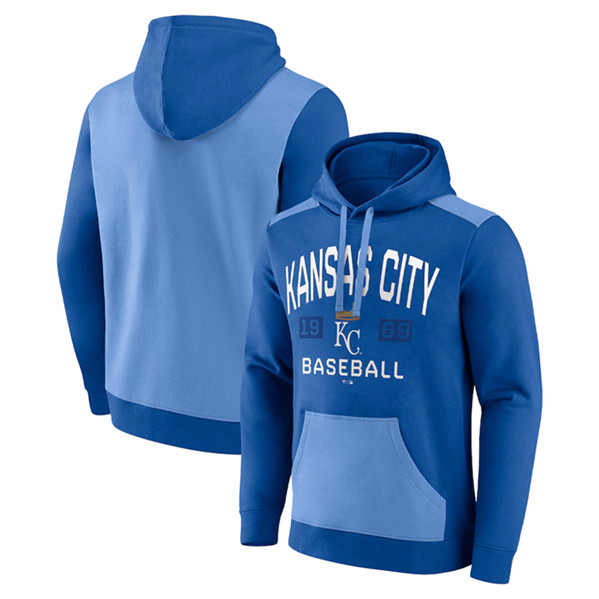 Men's Kansas City Royals Royal/Light Blue Chip In Pullover Hoodie