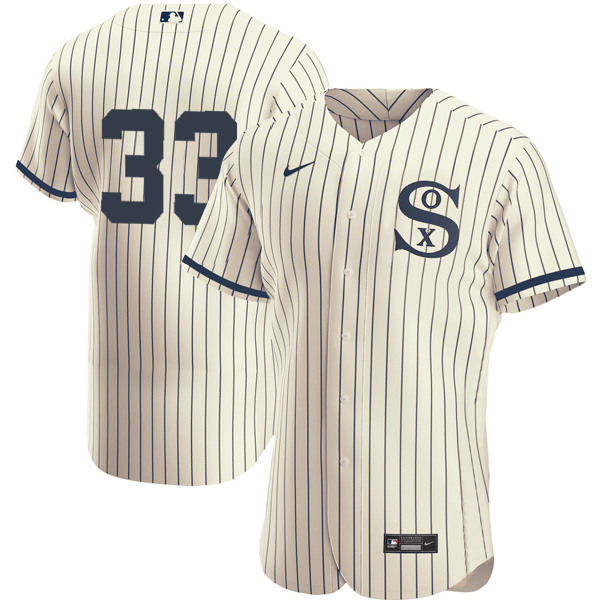 Men's Chicago White Sox #33 Lance Lynn 2021 Cream/Navy Field of Dreams Flex Base Stitched Jersey - Click Image to Close