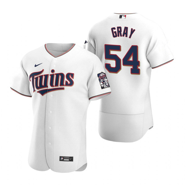 Men's Minnesota Twins #54 Sonny Gray White Flex Base Stitched Jersey