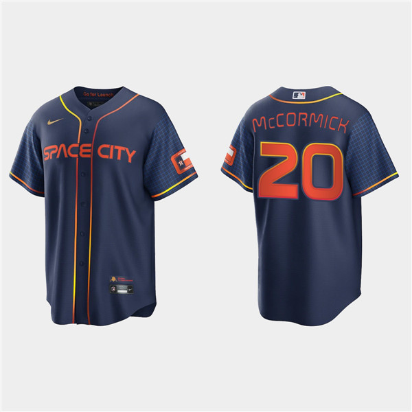 Men's Houston Astros #20 Chas McCormick 2022 Navy City Connect Cool Base Stitched Jersey