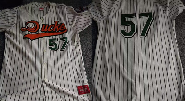 Men's Long Island Ducks Custom White Stitched Baseball Jersey