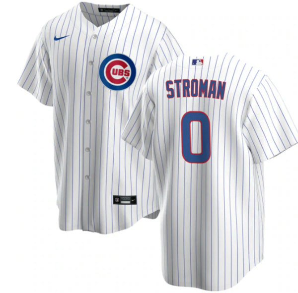 Men's Chicago Cubs #0 Marcus Stroman White Cool Base Stitched Baseball Jersey - Click Image to Close