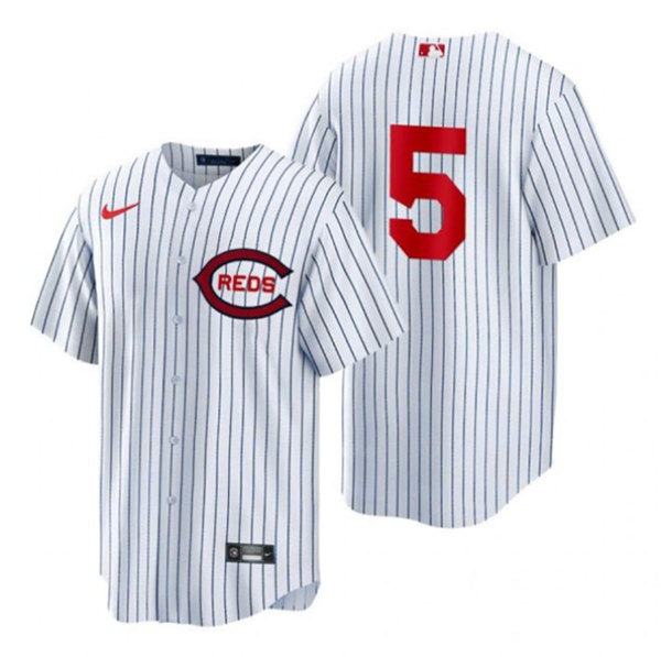 Men's Cincinnati Reds #5 Johnny Bench 2022 White Field of Dreams Stitched Baseball Jersey - Click Image to Close