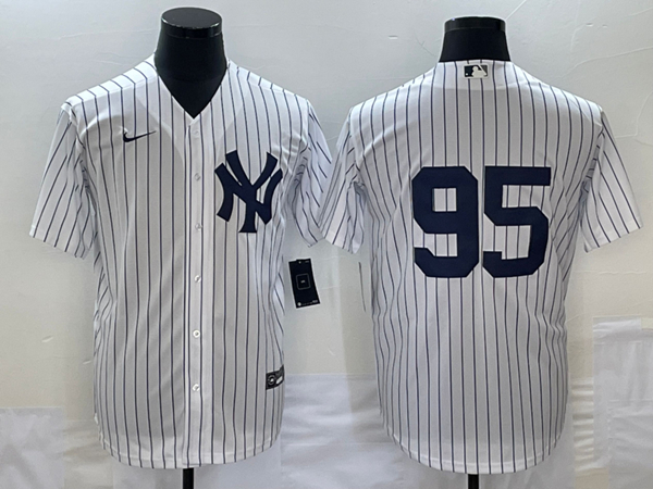 Men's New York Yankees #95 Oswaldo Cabrera White Stitched Jersey