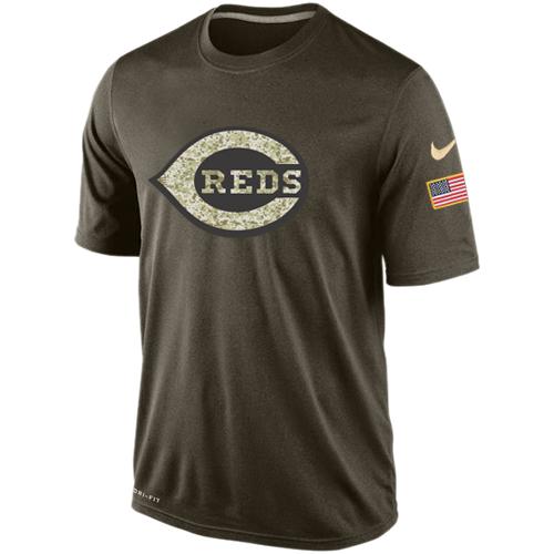 Men's Cincinnati Reds Salute To Service Nike Dri-FIT T-Shirt - Click Image to Close