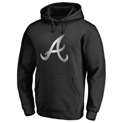 Atlanta Braves Platinum Collection Pullover Hoodie Black - Click Image to Close