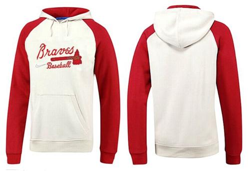 Atlanta Braves Pullover Hoodie White & Red