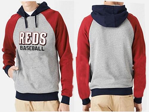 Cincinnati Reds Pullover Hoodie Grey & Red