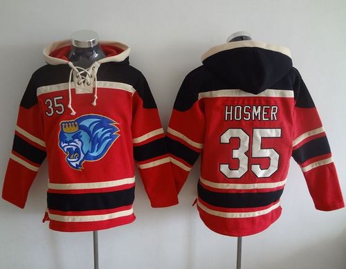 Royals #35 Eric Hosmer Red Sawyer Hooded Sweatshirt MLB Hoodie