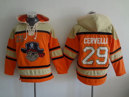 Pirates #29 Francisco Cervelli Orange Sawyer Hooded Sweatshirt MLB Hoodie