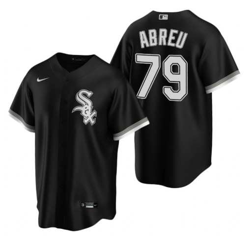 Men's Chicago White Sox #79 Jose Abreu Black Cool Base Stitched MLB Jersey