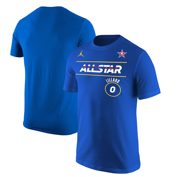 2021 All-Star Active Player Custom Blue Royal T-Shirt (All Size)