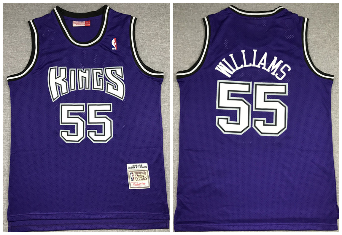 New Yok Knicks Purple #55 Jason Williams 1998-99 Throwback Stitched NBA Jersey - Click Image to Close