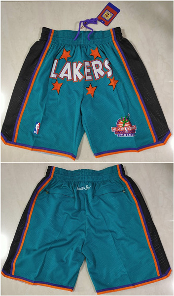 Men's Los Angeles Lakers Teal Shorts (Run Small)