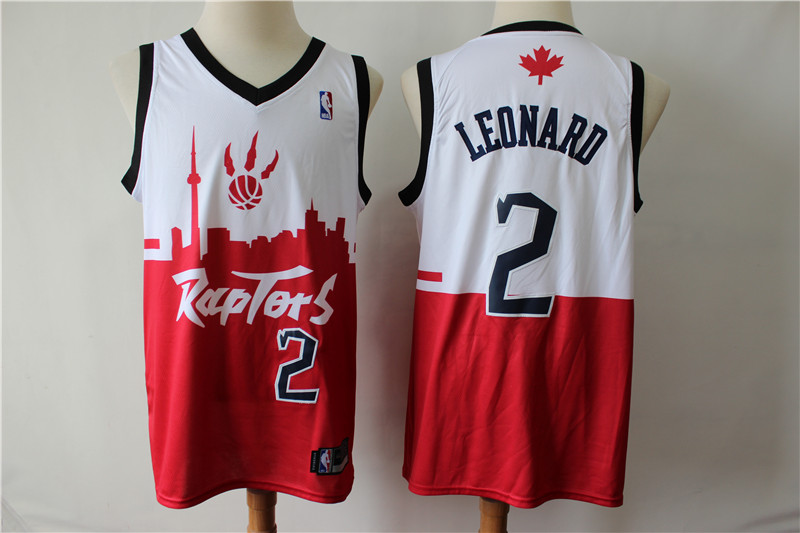 Men's Toronto Raptors #2 Kawhi Leonard White/Red 2019 City Edition Swingman Stitched NBA Jersey