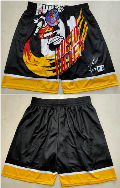 Men's Houston Rockets Black Mitchell&Ness Shorts (Run Small)