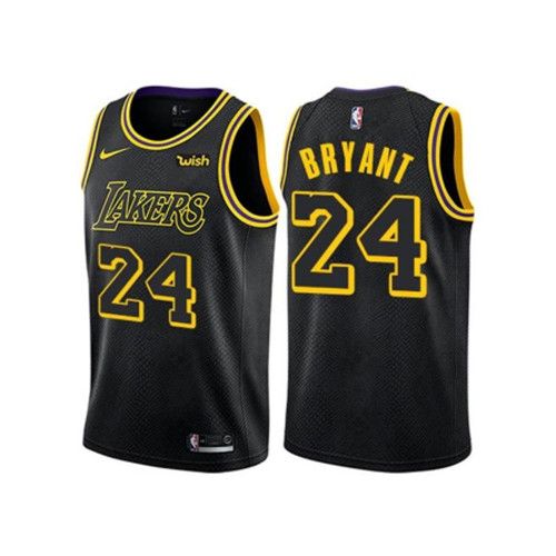 Men's Los Angeles Lakers #24 Kobe Bryant Black Stitched NBA Jersey - Click Image to Close