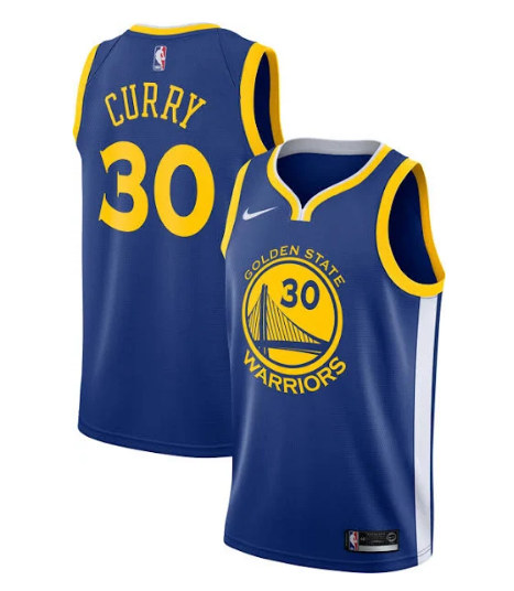 Men's Warriors #30 Stephen Curry Blue Stitched NBA Jersey