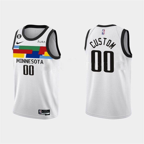 Men's Minnesota Timberwolves Active Player custom 2022-23 White City Edition Stitched Basketball Jersey