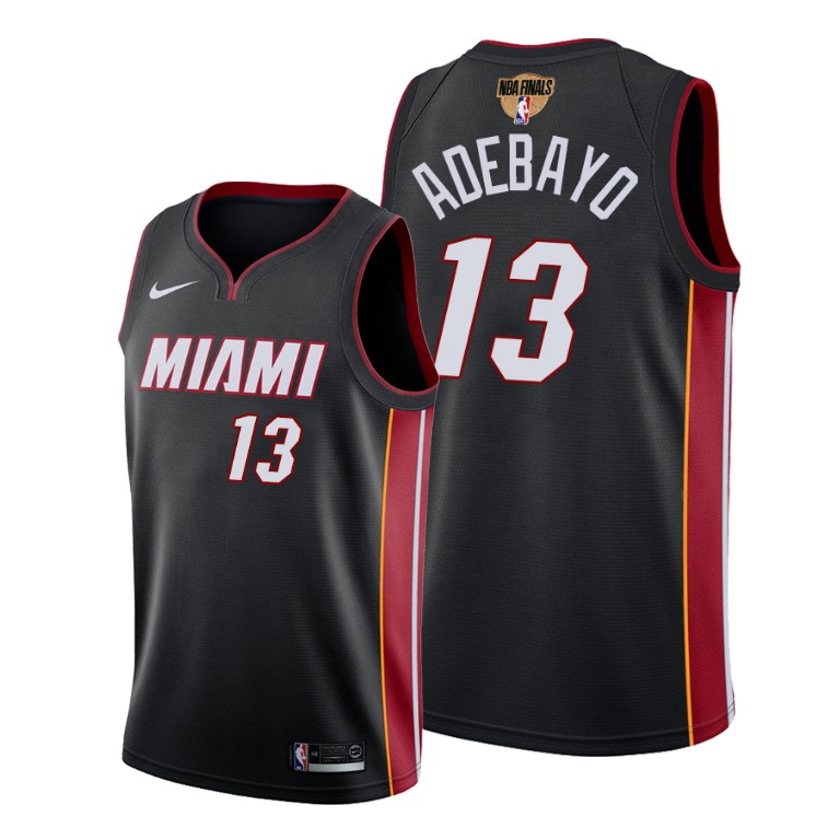 Men's Miami Heat #13 Bam Adebayo 2020 Black Finals Bound Association Edition Stitched NBA Jersey - Click Image to Close