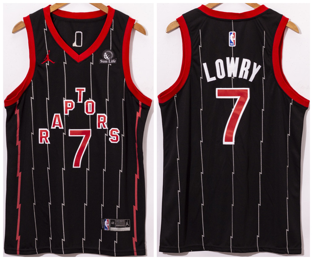 Men's Toronto Raptors #7 Kyle Lowry Black City Edition New Uniform 2020-21 Stitched NBA Jersey