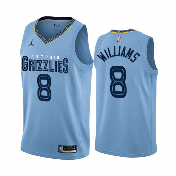 Men's Memphis Grizzlies #8 Ziaire Williams 2022/23 Light Blue Statement Edition Stitched Jersey - Click Image to Close