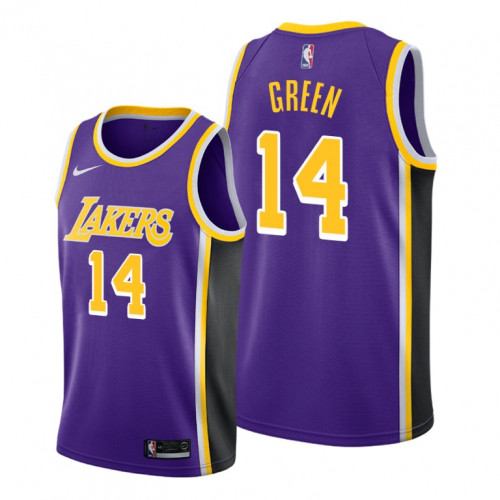 Men's Los Angeles Lakers #14 Danny Green Purple Stitched NBA Jersey