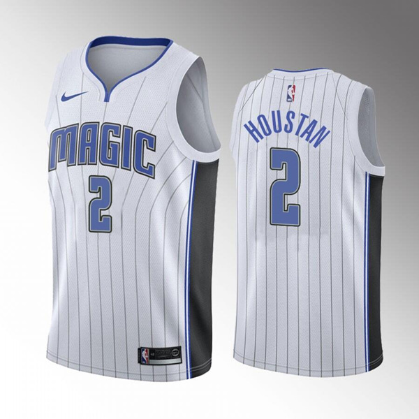 Men's Orlando Magic #2 Caleb Houstan White 2022 Draft Basketball Stitched Jersey - Click Image to Close