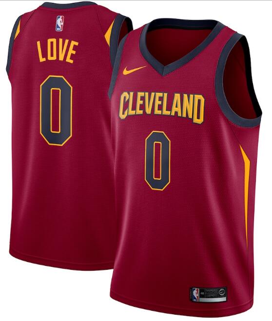 Men's Cleveland Cavaliers Red #0 Kevin Love Icon Edition Swingman Stitched NBA Jersey