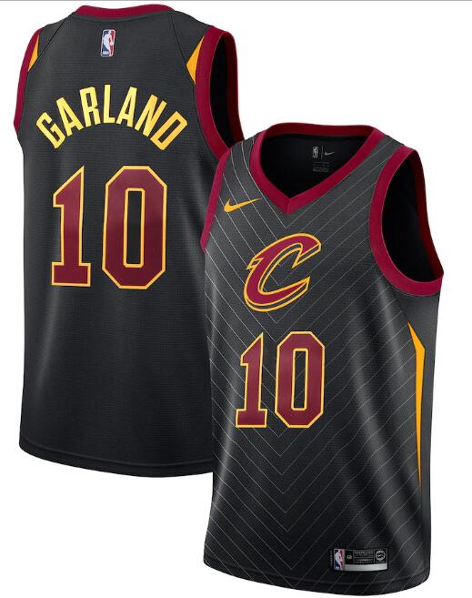 Men's Cleveland Cavaliers Black #10 Darius Garland Statement Edition Swingman Stitched NBA Jersey