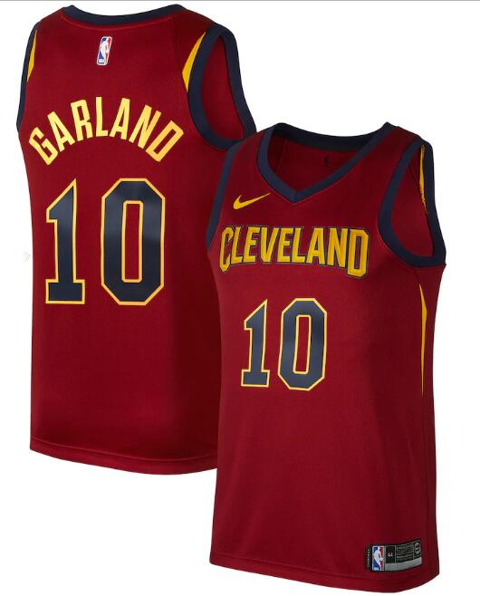 Men's Cleveland Cavaliers Red #10 Darius Garland Icon Edition Swingman Stitched NBA Jersey