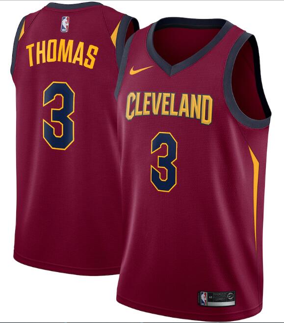 Men's Cleveland Cavaliers Red #3 Isaiah Thomas Icon Edition Swingman Stitched NBA Jersey