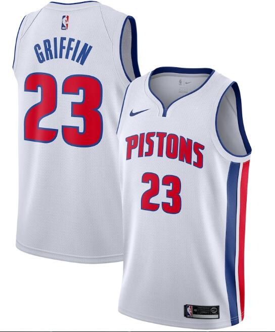 Men's Detroit Pistons White #23 Blake Griffin Association Edition Stitched Swingman NBA Jersey - Click Image to Close