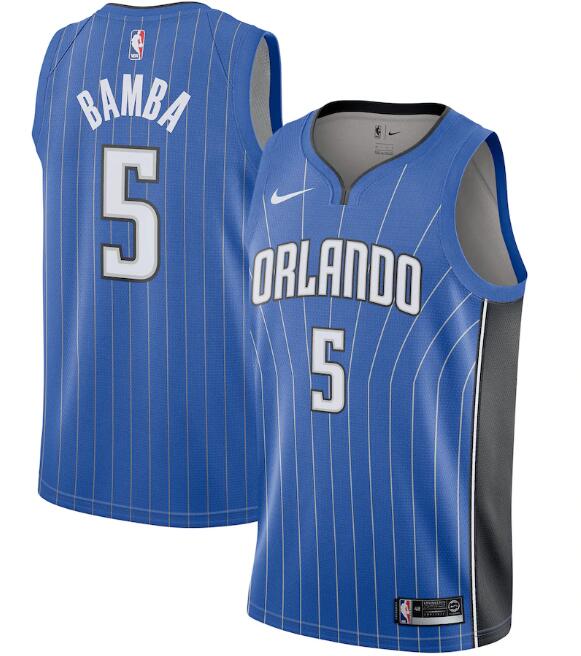 Men's Orlando Magic #5 Mohamed Bamba Royal Swingman NBA Jersey